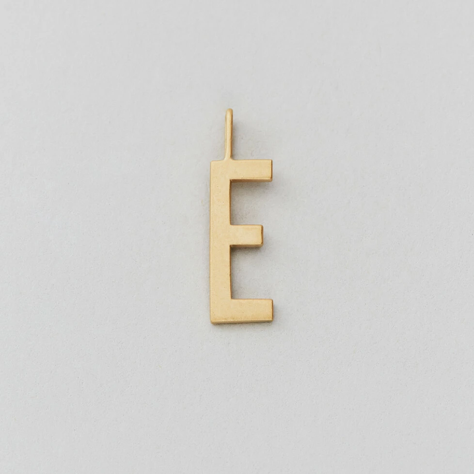 Design Letters 16mm Matt Gold Archetype Initial Charm 5 Design Letters 16mm Matt Gold Archetype Initial Charm