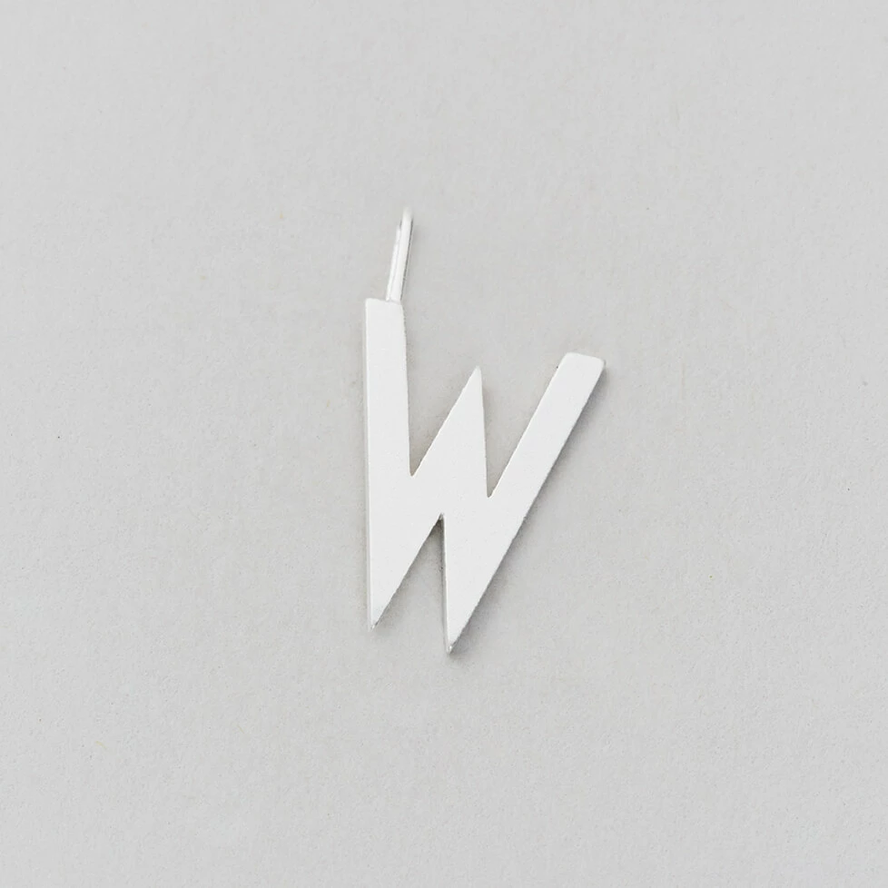 Design Letters 16mm Matt Silver Archetype Initial Charm 23 Design Letters 16mm Matt Silver Archetype Initial Charm