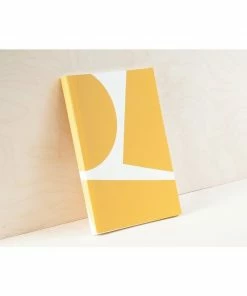 Ola Limited Edition Medium Layflat Weekly Planner, Blocks Print in Mustard - Calendar Insert: 2021/2022