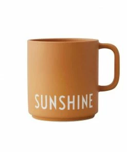 Design Letters Mustard Favourite Cup with Handle in Sunshine Print