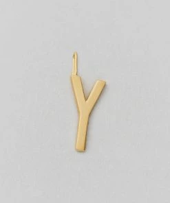 Design Letters 16mm Matt Gold Archetype Initial Charm 50 Design Letters 16mm Matt Gold Archetype Initial Charm