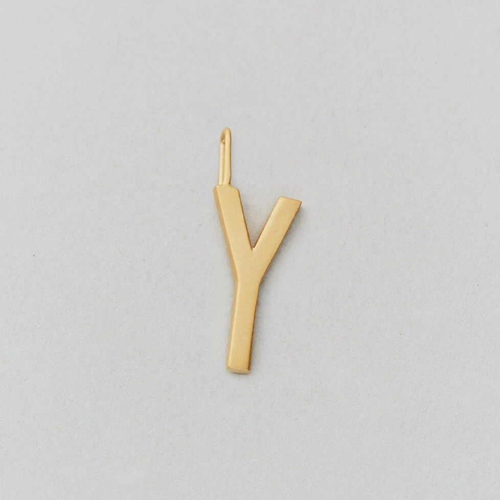 Design Letters 16mm Matt Gold Archetype Initial Charm 25 Design Letters 16mm Matt Gold Archetype Initial Charm