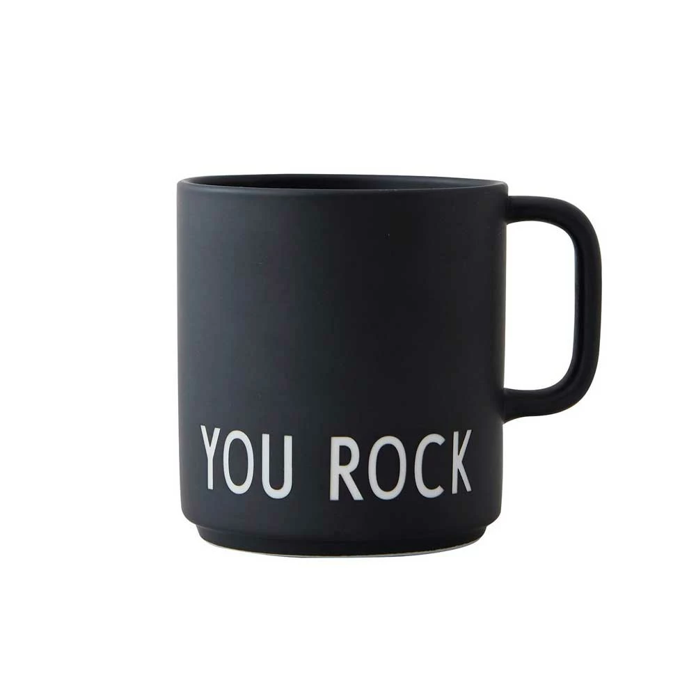 Design Letters Black Favourite Cup with Handle in You Rock Print 1 Design Letters Black Favourite Cup with Handle in You Rock Print
