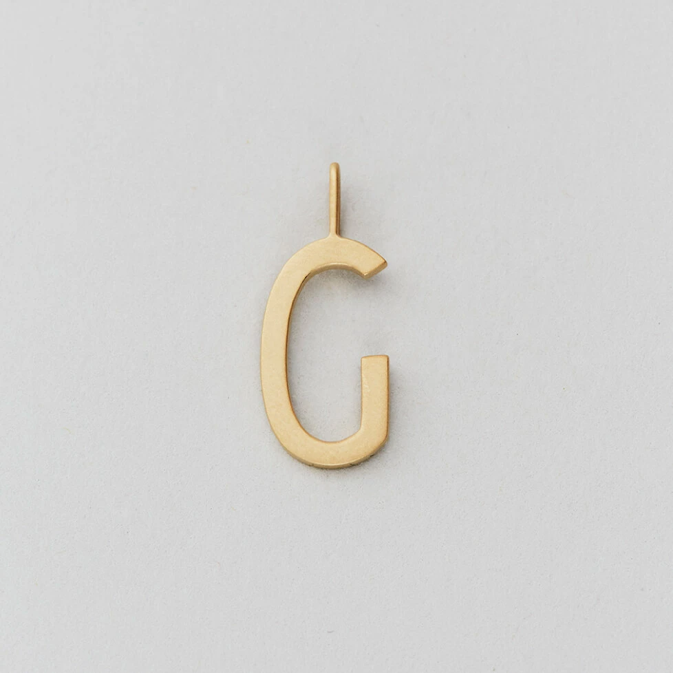 Design Letters 16mm Matt Gold Archetype Initial Charm 7 Design Letters 16mm Matt Gold Archetype Initial Charm