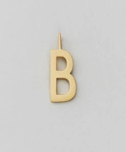 Design Letters 16mm Matt Gold Archetype Initial Charm