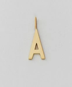 Design Letters 16mm Matt Gold Archetype Initial Charm
