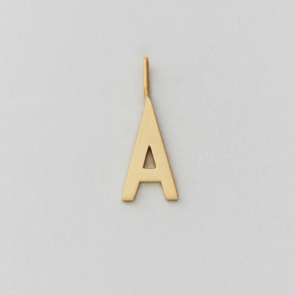 Design Letters 16mm Matt Gold Archetype Initial Charm 1 Design Letters 16mm Matt Gold Archetype Initial Charm