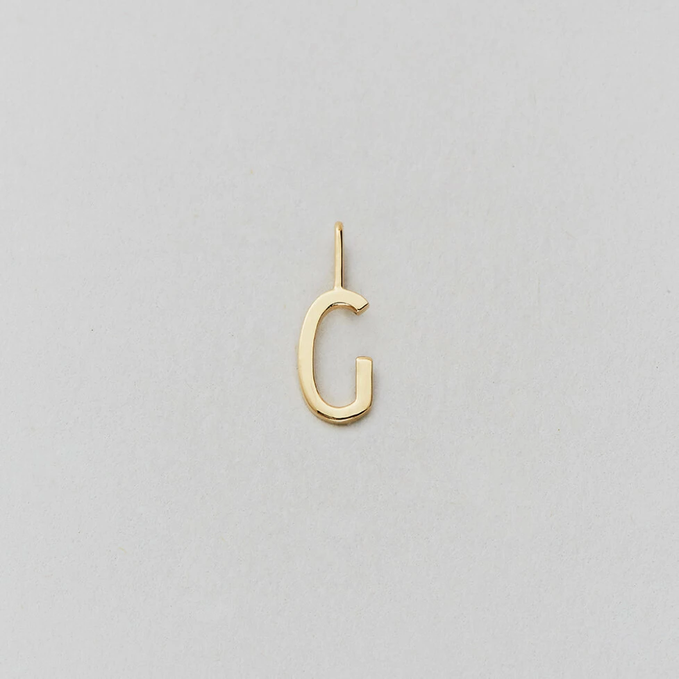 Design Letters 10mm Gold Archetype Shiny Initial Charm 7 Design Letters 10mm Gold Archetype Shiny Initial Charm