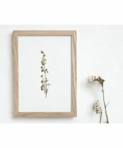 Ola Foil Blocked Print Botanical Collection - Heather Ivory/Brass