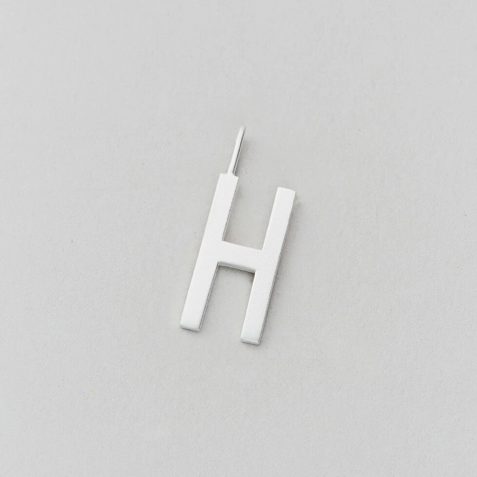 Design Letters 16mm Matt Silver Archetype Initial Charm 8 Design Letters 16mm Matt Silver Archetype Initial Charm