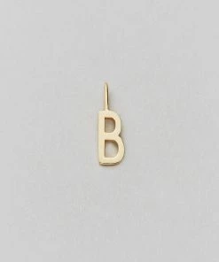 Design Letters 10mm Gold Archetype Shiny Initial Charm