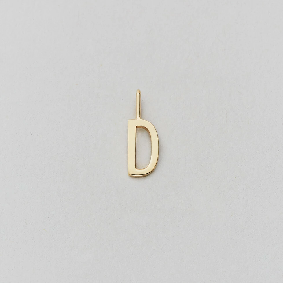 Design Letters 10mm Gold Archetype Shiny Initial Charm 4 Design Letters 10mm Gold Archetype Shiny Initial Charm