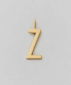 Design Letters 16mm Matt Gold Archetype Initial Charm 51 Design Letters 16mm Matt Gold Archetype Initial Charm