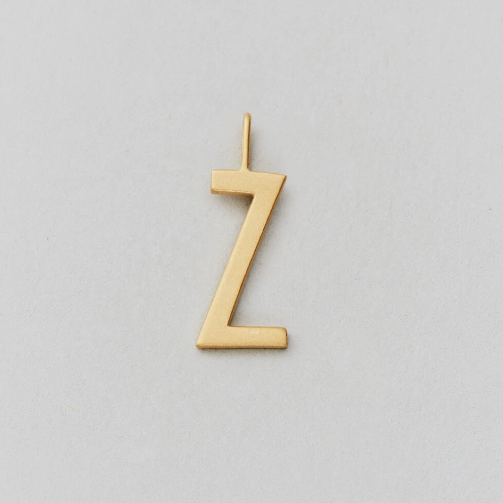 Design Letters 16mm Matt Gold Archetype Initial Charm 26 Design Letters 16mm Matt Gold Archetype Initial Charm