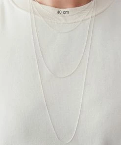 Design Letters 40cm Silver Necklace for charm