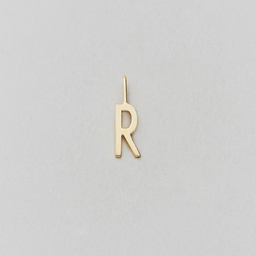 Design Letters 10mm Gold Archetype Shiny Initial Charm 17 Design Letters 10mm Gold Archetype Shiny Initial Charm