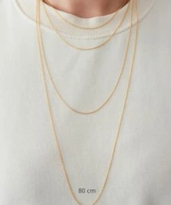 Design Letters 80cm Gold Necklace for charm