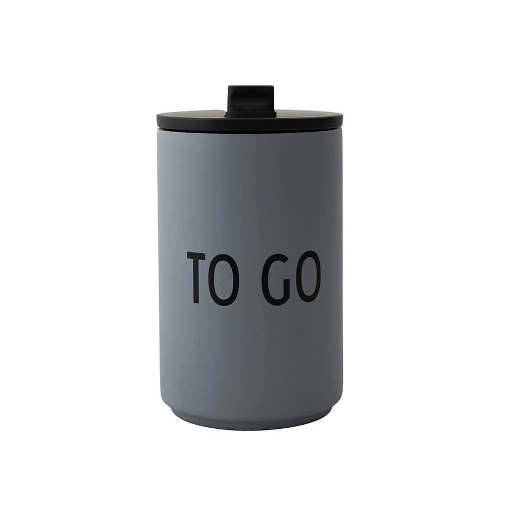 Design Letters 350ml Grey To Go Thermo Cup 1 Design Letters 350ml Grey To Go Thermo Cup