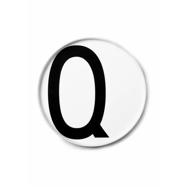 Design Letters White Porcelain Plate 17 Design Letters White Porcelain Plate