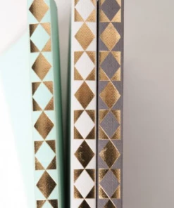 Ola A5 Gold Foil Diamond Spine Notebook - 3 Colours