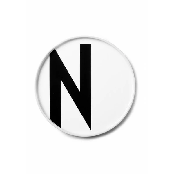 Design Letters White Porcelain Plate 14 Design Letters White Porcelain Plate