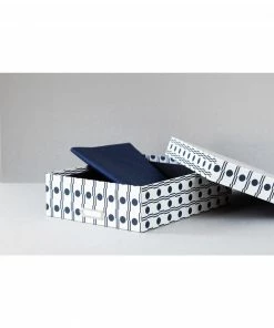 Ola Large Archive Box A4 | Benita Print in Navy