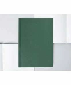 Ola Limited Edition Medium Layflat Notebook, Forest Green & Otti Mustard / Plain Pages