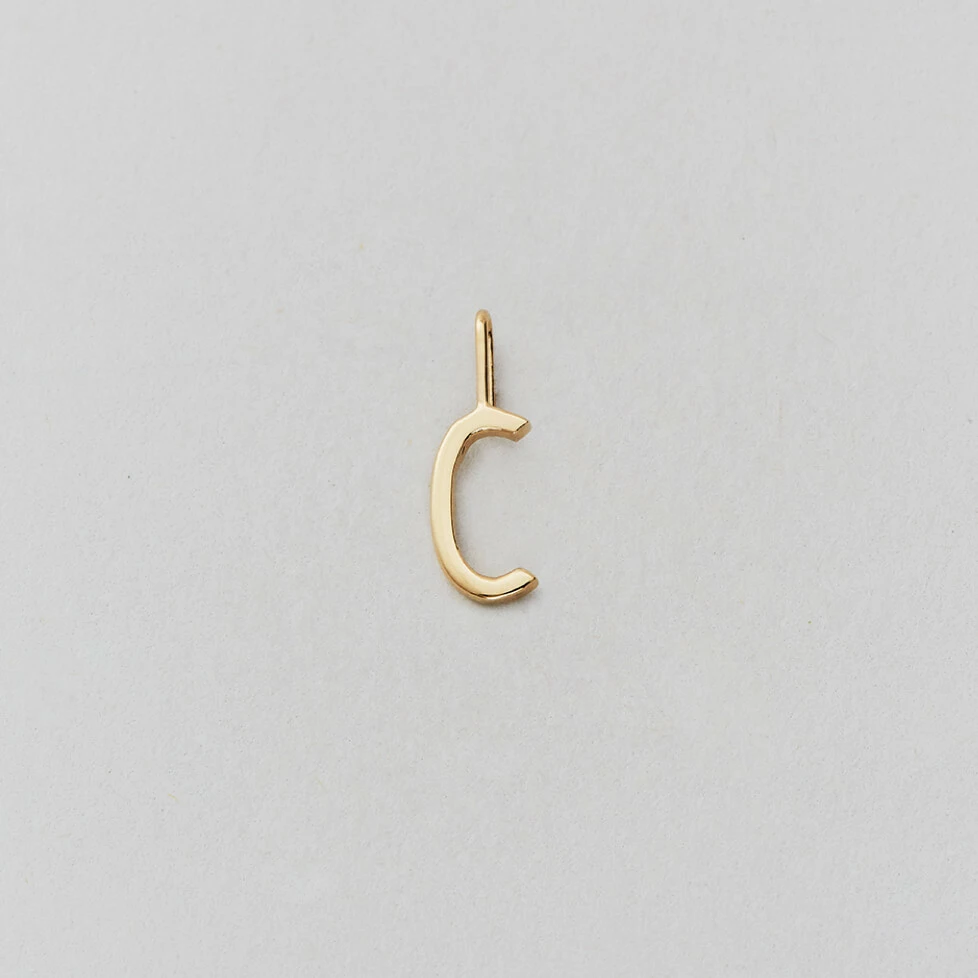 Design Letters 10mm Gold Archetype Shiny Initial Charm 3 Design Letters 10mm Gold Archetype Shiny Initial Charm