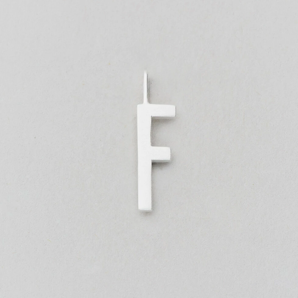 Design Letters 16mm Matt Silver Archetype Initial Charm 6 Design Letters 16mm Matt Silver Archetype Initial Charm