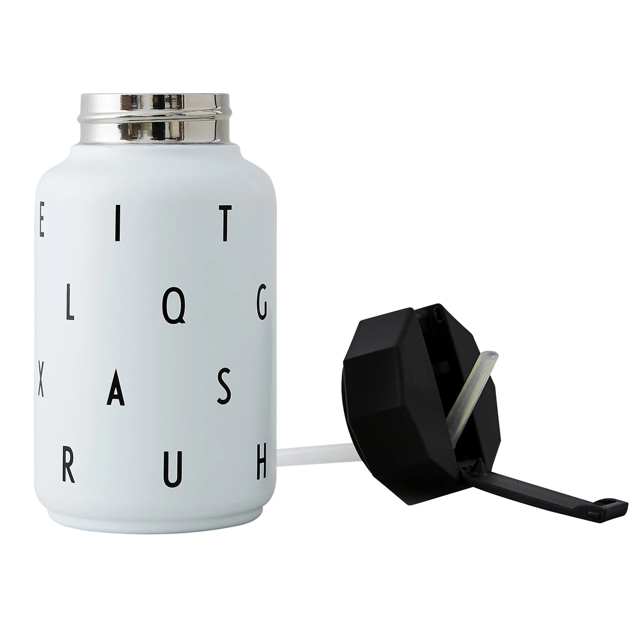 Design Letters Botella Térmica ABC con Pajita - Blanca 3 Design Letters Botella Térmica ABC con Pajita - Blanca