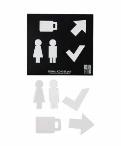 Design Letters Signal Icons White For Message Board