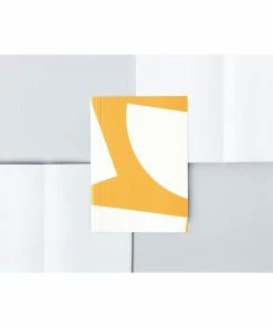 Ola Limited Edition Pocket Layflat Notebook, Blocks Print in Mustard / Plain Pages