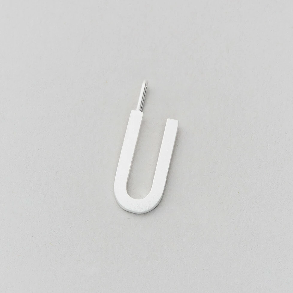 Design Letters 16mm Matt Silver Archetype Initial Charm 21 Design Letters 16mm Matt Silver Archetype Initial Charm