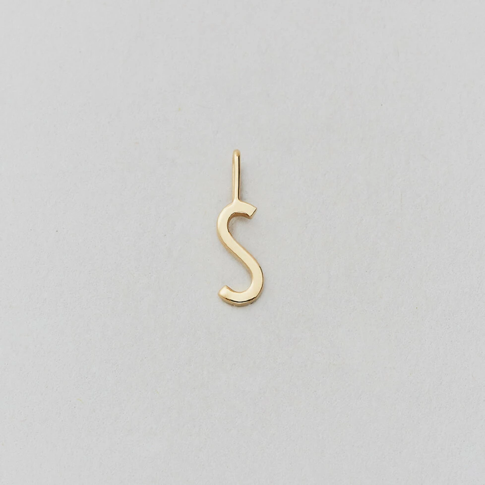 Design Letters 10mm Gold Archetype Shiny Initial Charm 18 Design Letters 10mm Gold Archetype Shiny Initial Charm