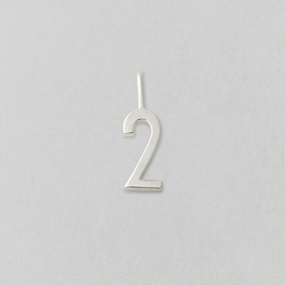 Design Letters 10mm Shiny Silver Lucky Number Charm 3 Design Letters 10mm Shiny Silver Lucky Number Charm