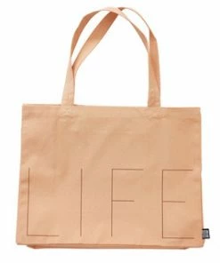 Design Letters Peach Life Tote Bag