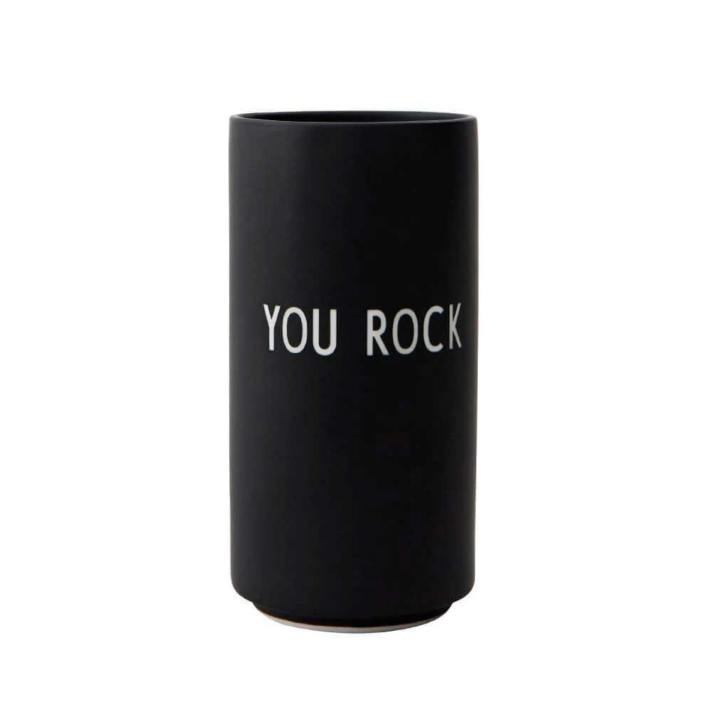 Design Letters Black Favourite Vase in You Rock Print 1 Design Letters Black Favourite Vase in You Rock Print