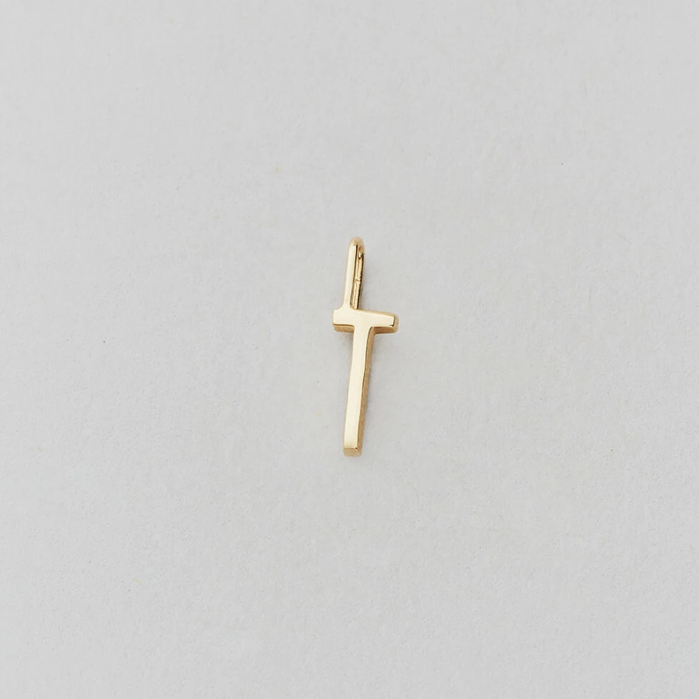 Design Letters 10mm Gold Archetype Shiny Initial Charm 19 Design Letters 10mm Gold Archetype Shiny Initial Charm