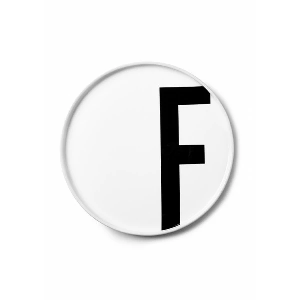 Design Letters White Porcelain Plate 6 Design Letters White Porcelain Plate