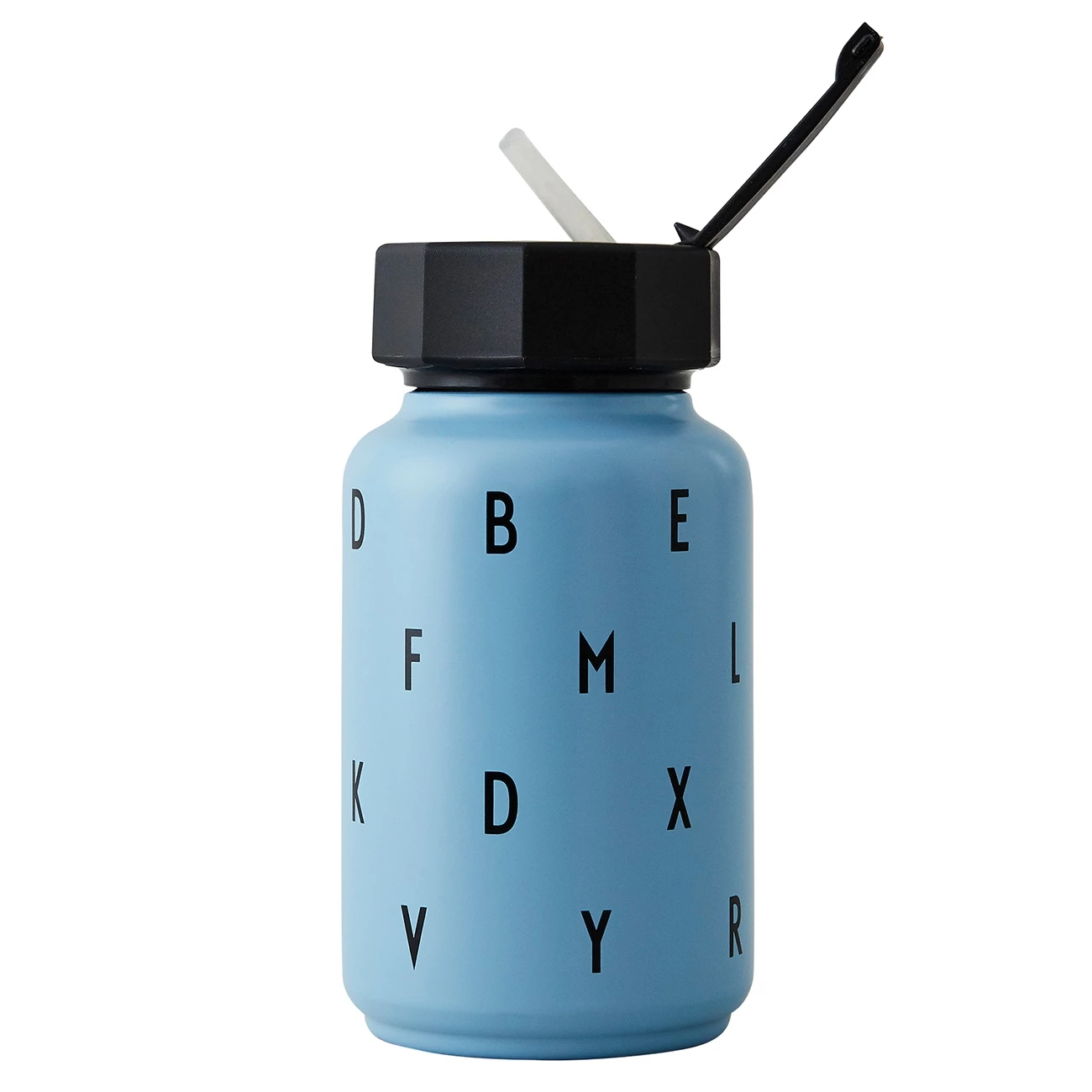 Design Letters Botella Térmica ABC con Pajita - Azul 2 Design Letters Botella Térmica ABC con Pajita - Azul