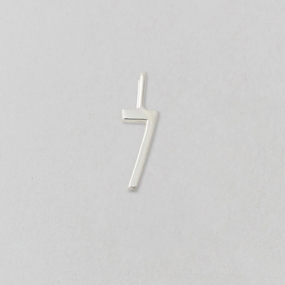 Design Letters 10mm Shiny Silver Lucky Number Charm 8 Design Letters 10mm Shiny Silver Lucky Number Charm