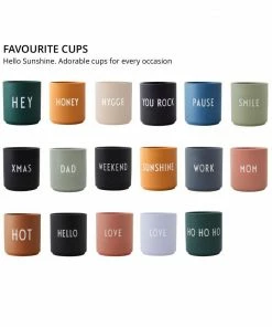 Design Letters Black Occasion Favourite Cup in Hello Print