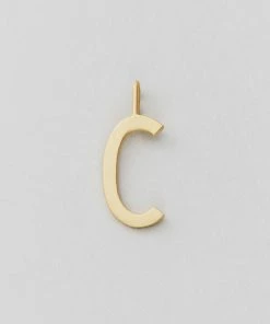 Design Letters 16mm Matt Gold Archetype Initial Charm 28 Design Letters 16mm Matt Gold Archetype Initial Charm