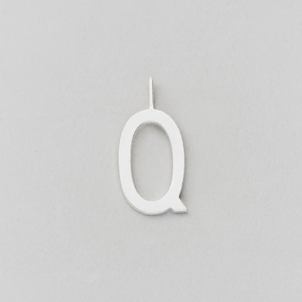 Design Letters 16mm Matt Silver Archetype Initial Charm 17 Design Letters 16mm Matt Silver Archetype Initial Charm