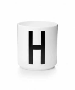 Design Letters White Porcelain Cup
