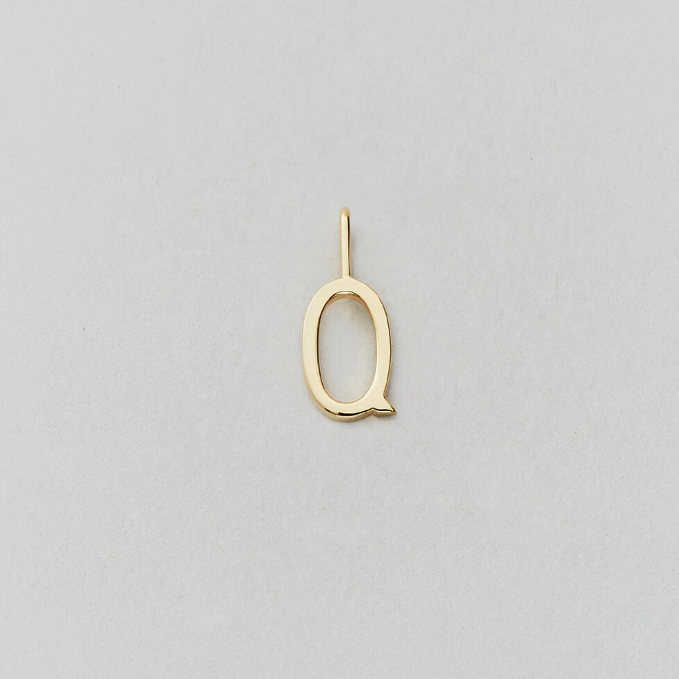 Design Letters 10mm Gold Archetype Shiny Initial Charm 16 Design Letters 10mm Gold Archetype Shiny Initial Charm