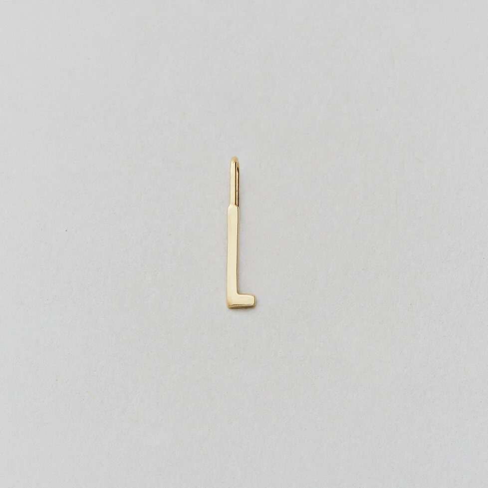 Design Letters 10mm Gold Archetype Shiny Initial Charm 12 Design Letters 10mm Gold Archetype Shiny Initial Charm