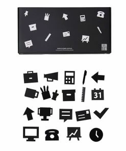 Design Letters Office Icons Black For Message Board