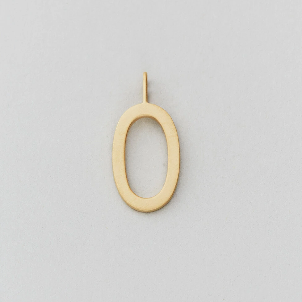 Design Letters 16mm Matt Gold Archetype Initial Charm 15 Design Letters 16mm Matt Gold Archetype Initial Charm